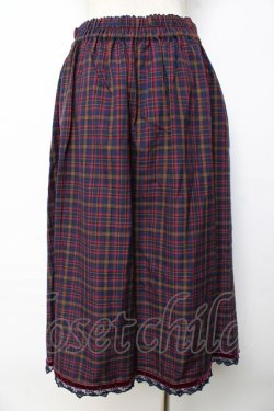 画像2: axes femme / HOUSEofTARTANコラボ/タータンチェックスカート  紺 Y-25-10-13-142-AX-SK-SZ-ZY