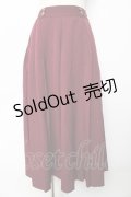axes femme / サイドプリーツミディスカート M ワイン Y-25-10-13-143-AX-SK-SZ-ZI