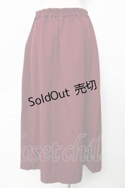 画像2: axes femme / サイドプリーツミディスカート M ワイン Y-25-10-13-143-AX-SK-SZ-ZI