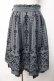 画像1: axes femme / 花フロッキープリントスカート M グレー Y-25-10-13-145-AX-SK-SZ-ZY (1)