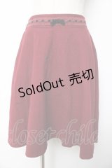 axes femme POETIQUE / 刺繍スカート M ワイン Y-25-10-13-147-AX-SK-SZ-ZI