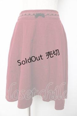 画像1: axes femme POETIQUE / 刺繍スカート M ワイン Y-25-10-13-147-AX-SK-SZ-ZI