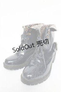 axes femme / レースアップレインブーツ L 紺 Y-25-10-13-013-AX-SK-SZ-ZT-K017