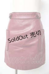 EATME / BIGポケットフェイクレザーミニスカート S ボルドー Y-25-10-13-152-LO-SK-SZ-ZY