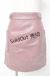 EATME / BIGポケットフェイクレザーミニスカート S ボルドー Y-25-10-13-152-LO-SK-SZ-ZY
