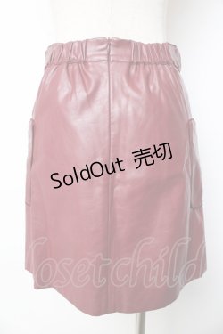 画像2: EATME / BIGポケットフェイクレザーミニスカート S ボルドー Y-25-10-13-152-LO-SK-SZ-ZY