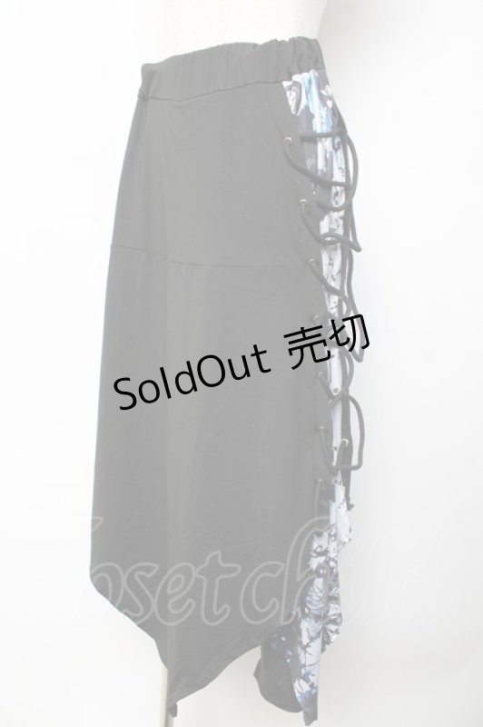 画像1: NieR CLOTHING / フラップ付きSARROUEL PANTS F 黒 Y-25-10-13-153-PU-PA-SZ-ZI (1)