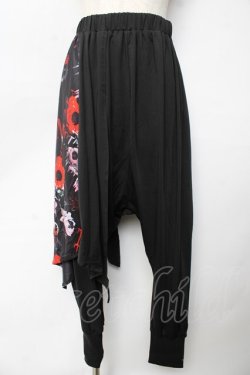 画像1: NieR Clothing / 変則フラップスカート付きパンツ F 黒 Y-25-10-13-155-PU-PA-SZ-ZY