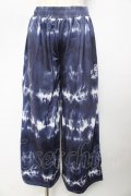 NieR Clothing / タイダイ染め WIDE PANTS F 紺 Y-25-10-13-156-PU-PA-SZ-ZY
