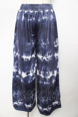 画像1: NieR Clothing / タイダイ染め WIDE PANTS F 紺 Y-25-10-13-156-PU-PA-SZ-ZY