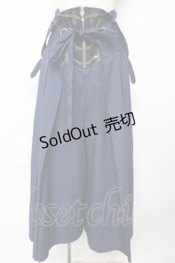 画像1: Rozen Kavalier / プリーツ袴ワイドパンツ  紺 Y-25-10-13-158-OO-PA-SZ-ZY