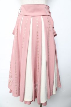 画像2: Ozz oneste / 霧蝶刺繍入り袴風プリーツスカート  ピンク Y-25-10-13-159-OO-SK-SZ-ZY
