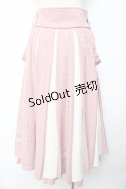画像2: Ozz oneste / 霧蝶刺繍入り袴風プリーツスカート  ピンク Y-25-10-13-159-OO-SK-SZ-ZY