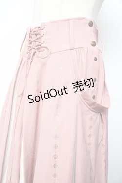 画像3: Ozz oneste / 霧蝶刺繍入り袴風プリーツスカート  ピンク Y-25-10-13-159-OO-SK-SZ-ZY