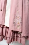 画像4: Ozz oneste / 霧蝶刺繍入り袴風プリーツスカート  ピンク Y-25-10-13-159-OO-SK-SZ-ZY (4)