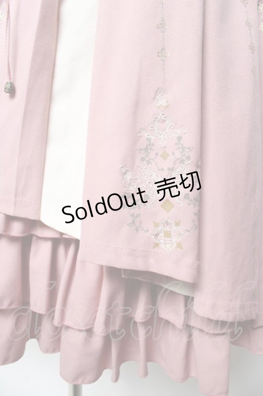画像4: Ozz oneste / 霧蝶刺繍入り袴風プリーツスカート  ピンク Y-25-10-13-159-OO-SK-SZ-ZY (4)