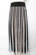 axes femme / ストライプニットスカート F 黒 Y-25-10-13-161-AX-SK-SZ-ZY