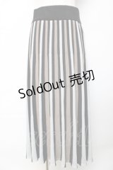 axes femme / ストライプニットスカート F 黒 Y-25-10-13-161-AX-SK-SZ-ZI