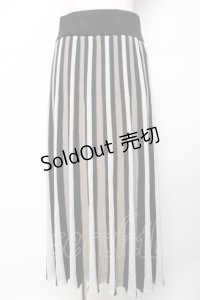axes femme / ストライプニットスカート F 黒 Y-25-10-13-161-AX-SK-SZ-ZI