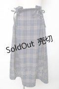 axes femme / サイドレースアップミディスカート  紺 Y-25-10-13-162-AX-SK-SZ-ZI