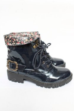 画像4: axes femme / レースアップレインブーツ L 紺 Y-25-10-13-013-AX-SK-SZ-ZY