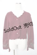 axes femme / シーズナルフルーツニットカーディガン M ワイン Y-25-10-13-014-AX-TO-SZ-ZI