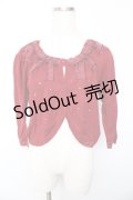 axes femme / リボンデザインボレロ M ワイン Y-25-10-13-015-AX-TO-SZ-ZI