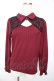 画像1: axes femme / ローズチャーム付トップス F ワイン Y-25-10-13-017-AX-TO-SZ-ZY (1)