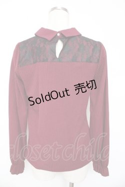 画像2: axes femme / ローズチャーム付トップス F ワイン Y-25-10-13-017-AX-TO-SZ-ZI