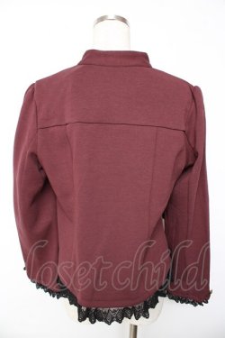画像2: axes femme / ナポレオン風ストレッチジャケット M ワイン Y-25-10-13-018-AX-JA-SZ-ZY