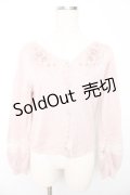 axes femme / 薔薇刺しゅうカーディガン  ピンク Y-25-10-13-022-AX-TO-SZ-ZY