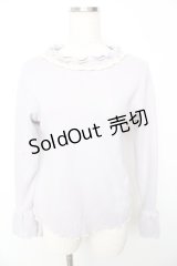 axes femme / 袖リボントップス M ラベンダー Y-25-10-13-023-AX-TO-SZ-ZI