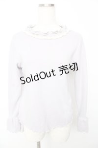 axes femme / 袖リボントップス M ラベンダー Y-25-10-13-023-AX-TO-SZ-ZI