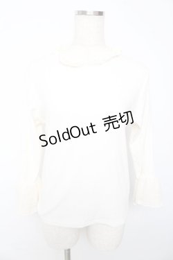 画像1: axes femme / リブカットソー  白 Y-25-10-13-025-AX-TO-SZ-ZI