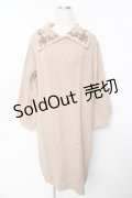 axes femme / 襟デザインニットワンピース F ベージュ Y-25-10-13-038-AX-OP-SZ-ZY