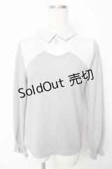 axes femme / クロスチャーム付トップス F サックス Y-25-10-13-041-AX-TO-SZ-ZI