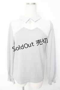 axes femme / クロスチャーム付トップス F サックス Y-25-10-13-041-AX-TO-SZ-ZI