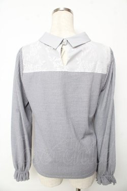 画像2: axes femme / クロスチャーム付トップス F サックス Y-25-10-13-041-AX-TO-SZ-ZY