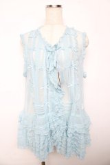 PINK HOUSE / ドットチュールレースベスト F サックス Y-25-10-15-004-LO-BL-SZ-ZY
