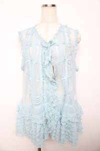 PINK HOUSE / ドットチュールレースベスト F サックス Y-25-10-15-004-LO-BL-SZ-ZY