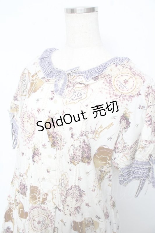 画像3: PINK HOUSE / フィフティバイオレッツプリントワンピース F アイボリー Y-25-10-15-025-LO-OP-SZ-ZY (3)