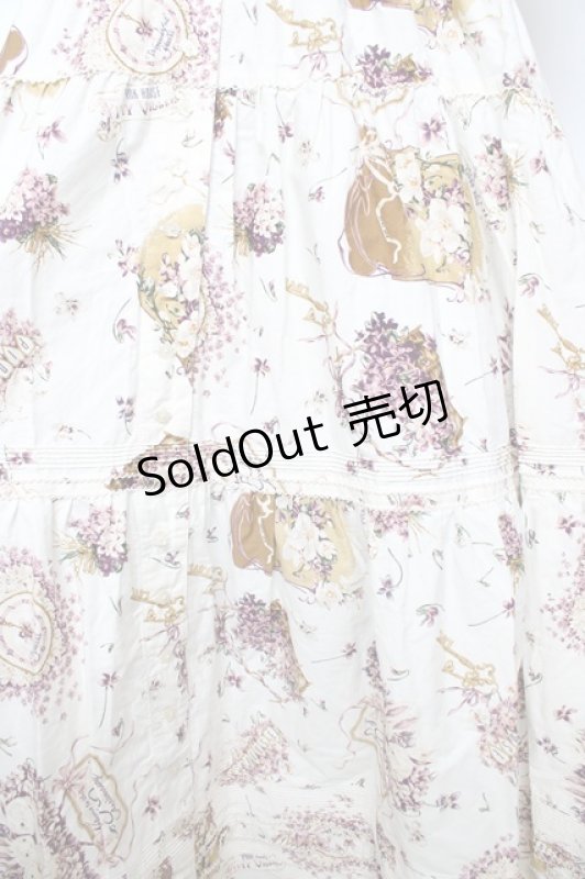 画像4: PINK HOUSE / フィフティバイオレッツプリントワンピース F アイボリー Y-25-10-15-025-LO-OP-SZ-ZY (4)