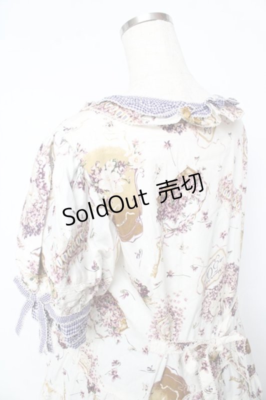 画像6: PINK HOUSE / フィフティバイオレッツプリントワンピース F アイボリー Y-25-10-15-025-LO-OP-SZ-ZY (6)