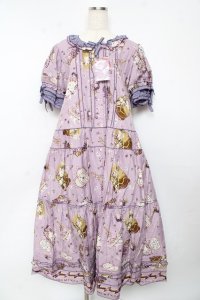 PINK HOUSE / フィフティバイオレッツプリントワンピース F ラベンダー Y-25-10-15-026-LO-OP-SZ-ZY