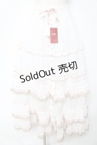 PINK HOUSE / ドイリーレース使いスカート F 白 Y-25-10-15-032-LO-SK-SZ-ZY
