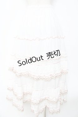 画像2: PINK HOUSE / ドイリーレース使いスカート F 白 Y-25-10-15-032-LO-SK-SZ-ZY