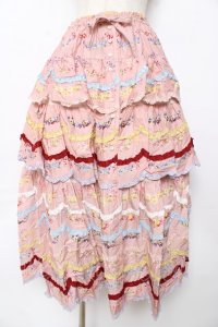 PINK HOUSE / le langage des fleurs ptスカート F ピンク Y-25-10-15-034-LO-SK-SZ-ZY