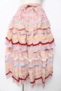 画像1: PINK HOUSE / le langage des fleurs ptスカート F ピンク Y-25-10-15-034-LO-SK-SZ-ZY
