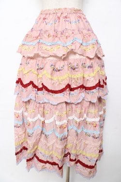 画像2: PINK HOUSE / le langage des fleurs ptスカート F ピンク Y-25-10-15-034-LO-SK-SZ-ZY