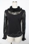 画像1: ALICE and the PIRATES / お花レースの切替プルオーバー  黒 Y-25-10-15-038-PA-TO-SZ-ZI (1)